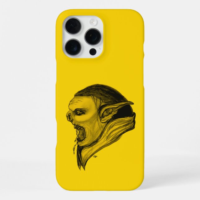 Troll in Black and Yellow Design iPhone Case (Back)