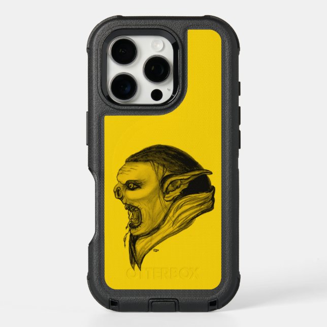 Troll in Black and Yellow Design Otterbox iPhone Case (Back)