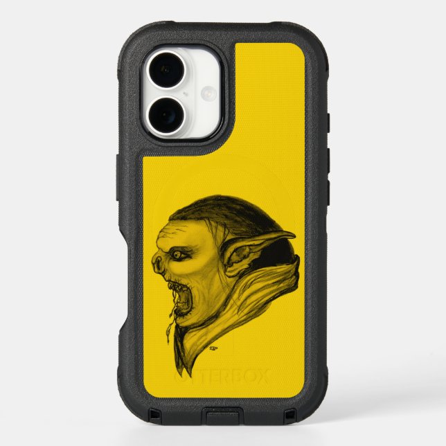 Troll in Black and Yellow Design Otterbox iPhone Case (Back)