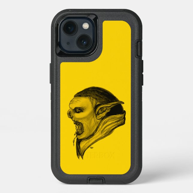Troll in Black and Yellow Design Otterbox iPhone Case (Back)