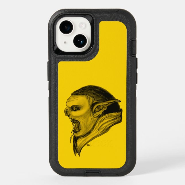 Troll in Black and Yellow Design Otterbox iPhone Case (Back)