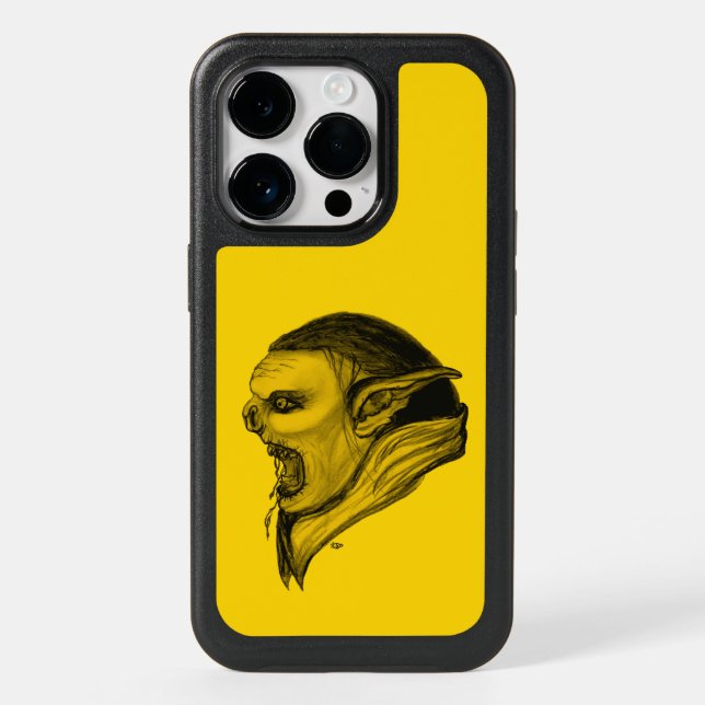 Troll in Black and Yellow Design Otterbox iPhone Case (Back)