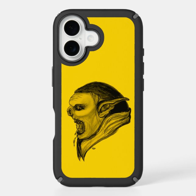Troll in Black and Yellow Design Speck iPhone Case (Front)