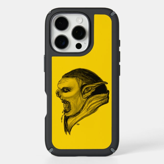 Troll in Black and Yellow Design Speck iPhone Case (Front)