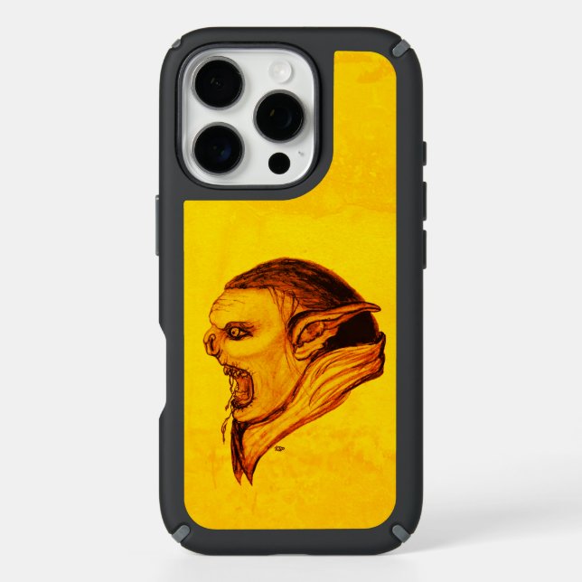 Troll in Black and Yellow Design Speck iPhone Case (Front)