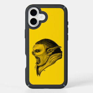 Troll in Black and Yellow Design iPhone 16 Plus Case