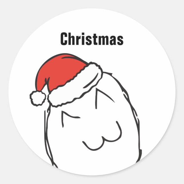 Troll Le Me Memes NAIVE EDITABLE christmas Classic Round Sticker (Front)