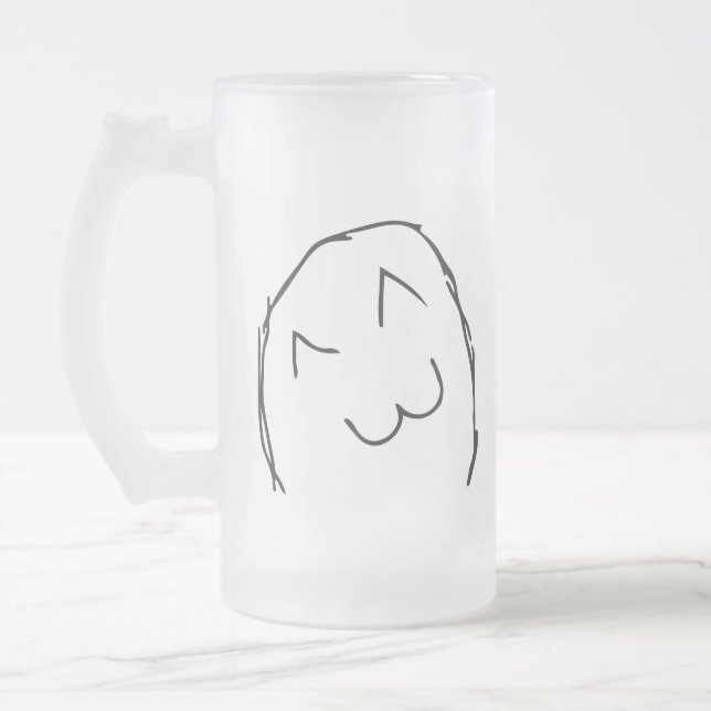 Troll LeMe Memes BLITHESOME FUNNY - EDITABLE Frosted Glass Beer Mug (Left)