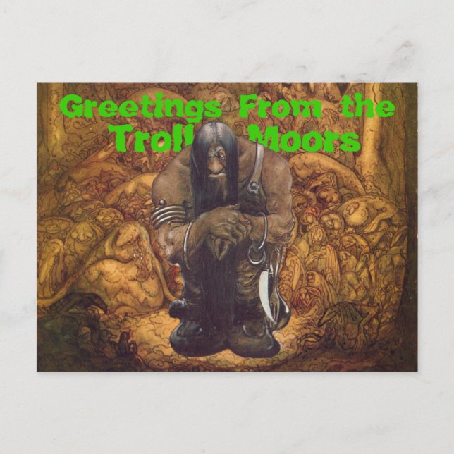 Troll Moors Greetings Postcard (Front)