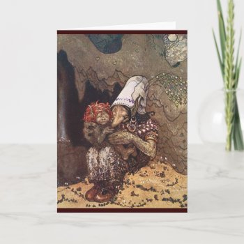 Troll Mother And Child By John Bauer Holiday Card by dmorganajonz at Zazzle