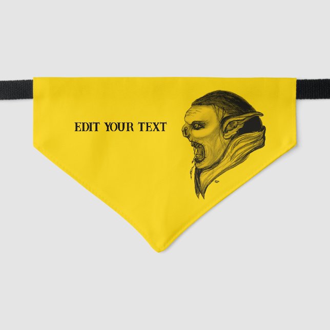 Troll Pet Bandana Collar (Front)