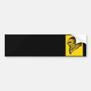 Troll schwarz gelb design bumper sticker