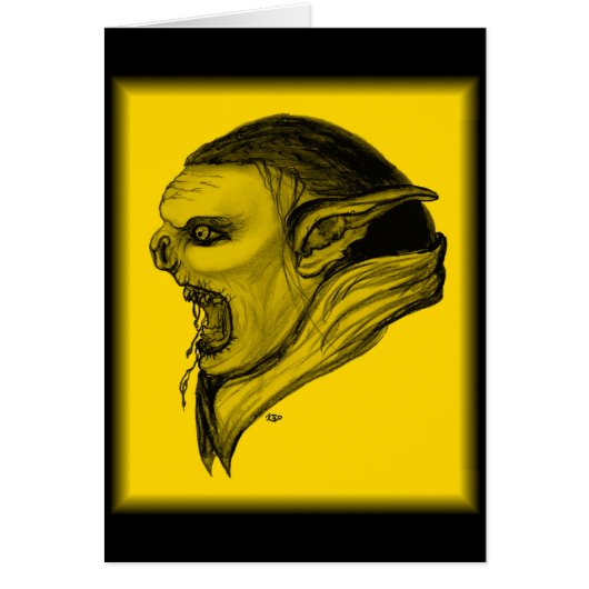 Troll schwarz gelb design cards (Front)