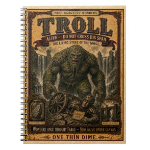 Troll, Vintage Circus Monster Notebook