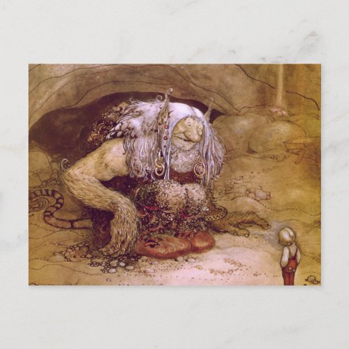 Troll with Little Boy Postcard