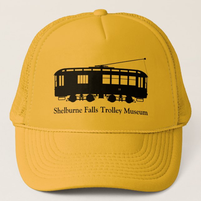 Trolley#102, Shelburne Falls Trolley Museum Trucker Hat (Front)