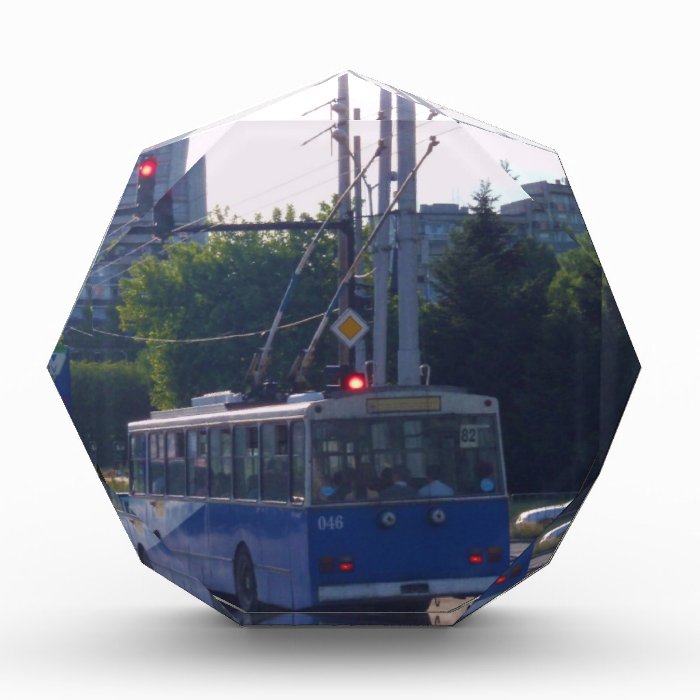 Trolley Bus In Bulgaria Acrylic Award