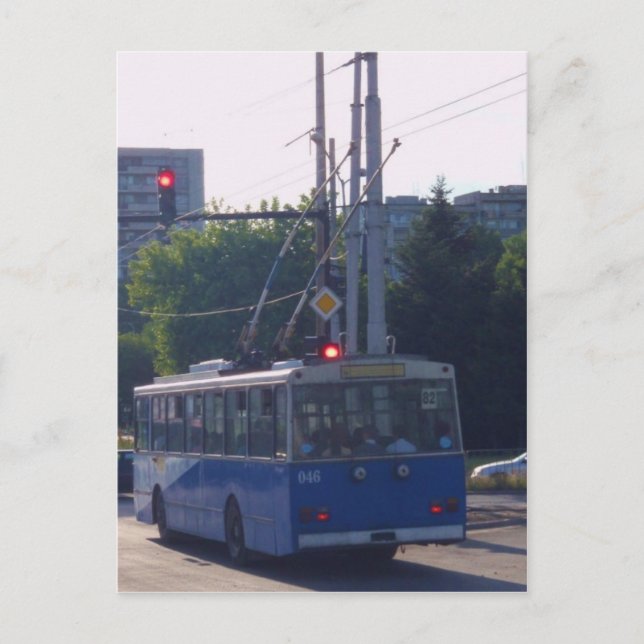 Trolley Bus In Bulgaria Postcard (Front)
