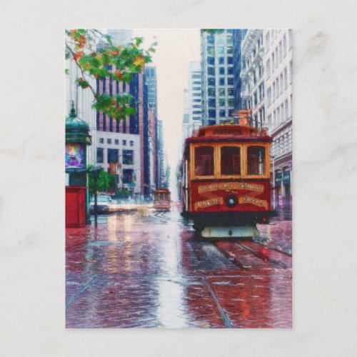 Trolley Car in San Francisco California USA Postcard