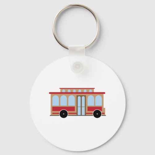 Trolley Car Keychain