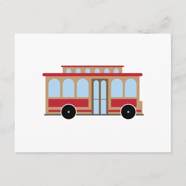 Trolley Car Postcard (Front)