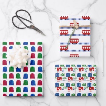 Trolley  Cardigan  Houses Wrapping Paper Sheets by dbvisualarts at Zazzle