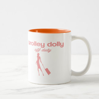 Trolley dolly off duty Two-Tone coffee mug