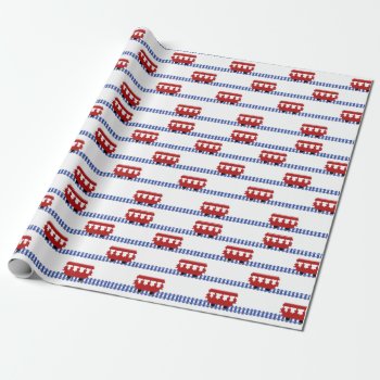 Trolley On Tracks  Wrapping Paper by dbvisualarts at Zazzle
