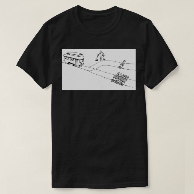 Trolley Problem 1 T-Shirt (Design Front)