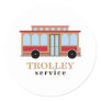 Trolley Service Classic Round Sticker