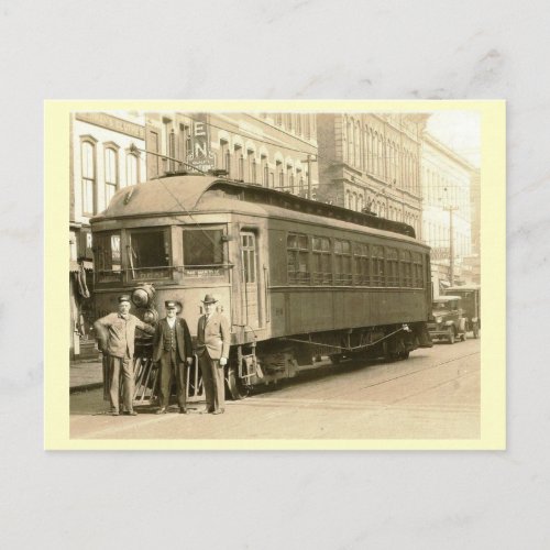 Trolley Zanesville Newark Ohio Vintage Postcard