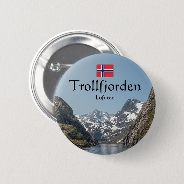 Trollfjord Lofoten Button (Front & Back)