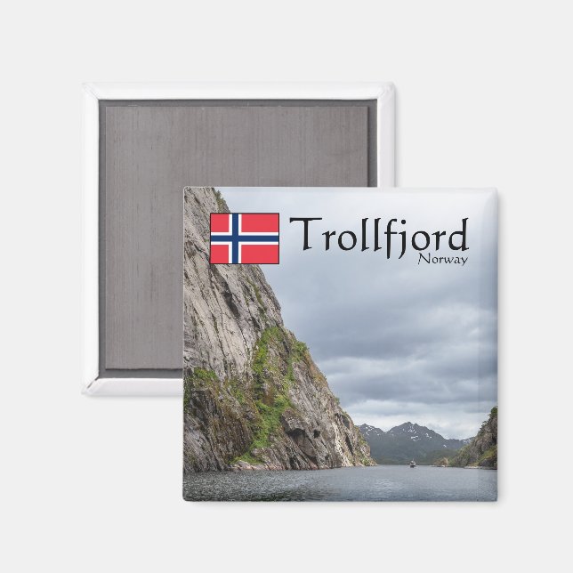Trollfjord Souvenir Magnet (Front/Back)