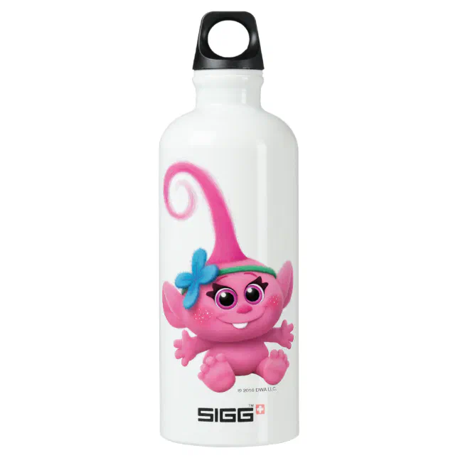 Trolls, Baby Poppy Aluminum Water Bottle, Zazzle