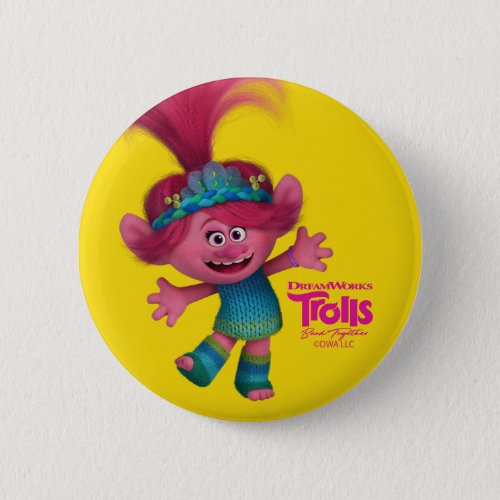 Trolls Band Together  Poppy Character Art Button