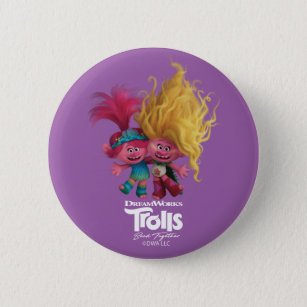 Trolls Band Together   Poppy & Viva Character Art Button