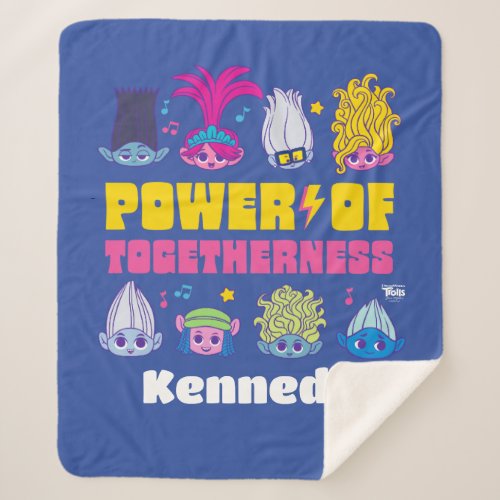 Trolls Band Together  Power of Togetherness Sherpa Blanket