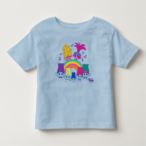 Trolls Band Together  Tiny Trolls Group Rainbow Toddler T_shirt