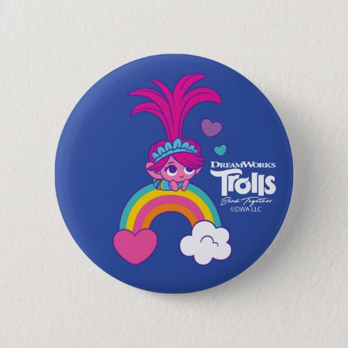 Trolls Band Together  Tiny Trolls Poppy Rainbow Button