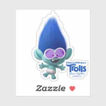 Trolls Band Together | Young Branch Character Art Sticker | Zazzle