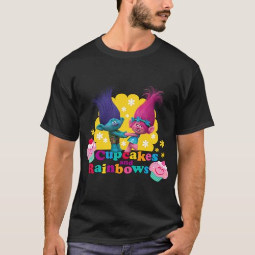 Trolls Branch And Poppy Cupcakes T_Shirt