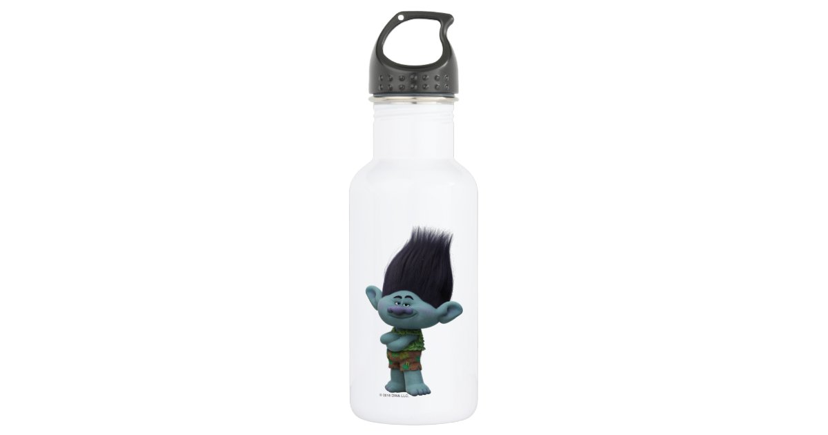 Trolls, Branch - Smile Stainless Steel Water Bottle