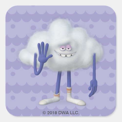 Trolls  Cloud Guy Square Sticker