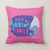 Trolls | Guy Diamond - Have a Glitter Day! Throw Pillow