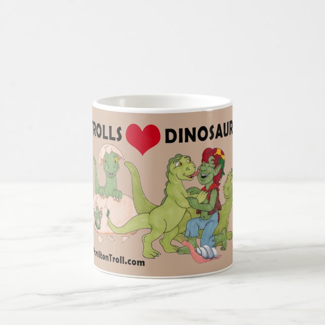 Trolls Love Dinosaurs Hot Chocolate Mug (Center)
