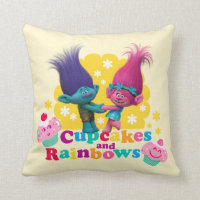 Trolls | Poppy & Branch - Cupcakes and Rainbows Throw Pillow