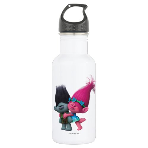 Trolls  Poppy  Branch _ No Bad Vibes Stainless Steel Water Bottle
