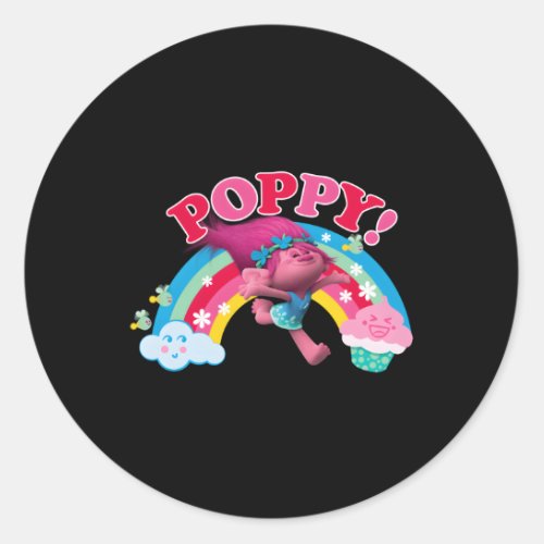 Trolls Poppy Classic Round Sticker