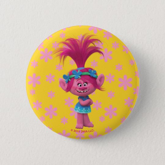 Trolls | Poppy - Queen of the Trolls Button | Zazzle.com