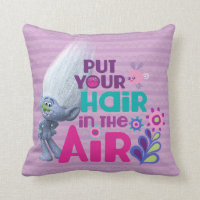 Trolls | Put Your Hair in the Air Throw Pillow